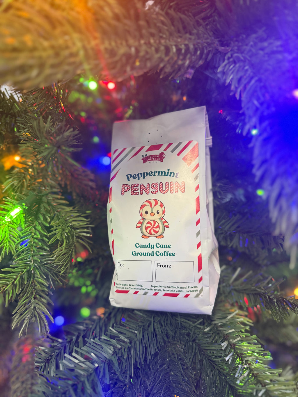 Peppermint Penguin Candy Cane Ground Coffee