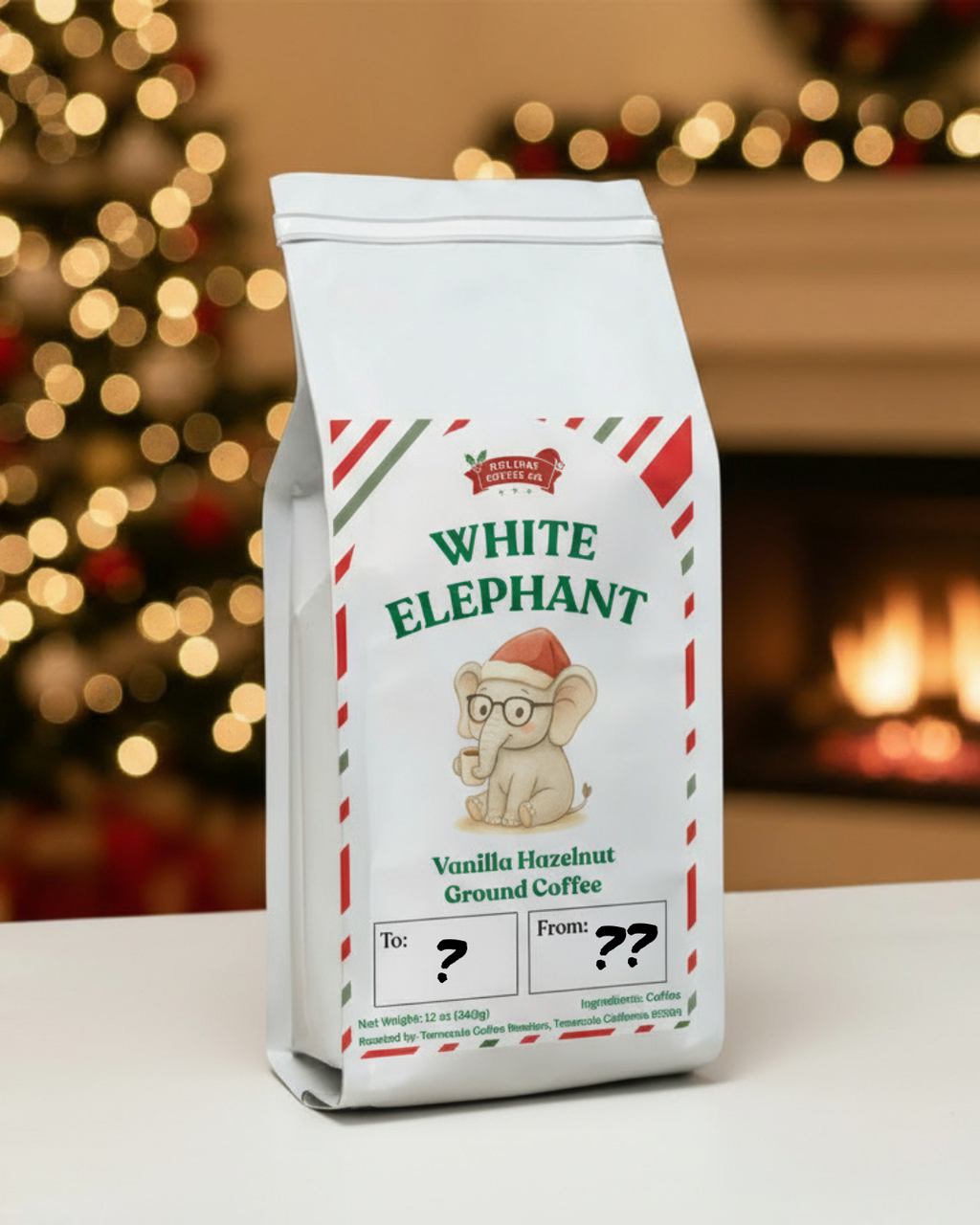 White Elephant Vanilla Hazelnut Ground Coffee