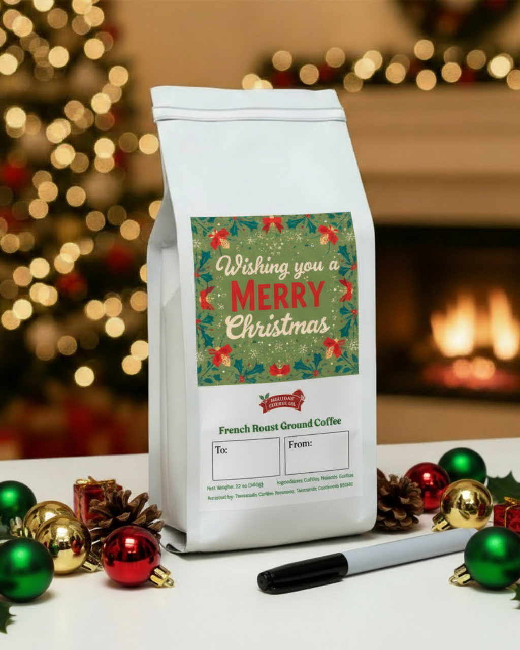 Wishing You A Merry Christmas French Roast Ground Coffee